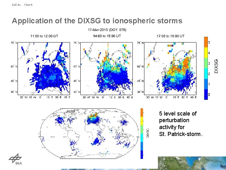 DLR. de • Chart 6 Application of the DIXSG to ionospheric storms 5 level