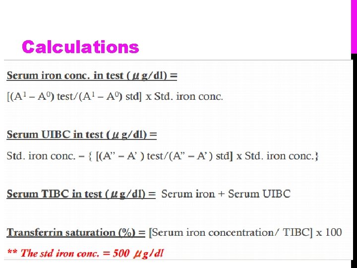 Calculations 