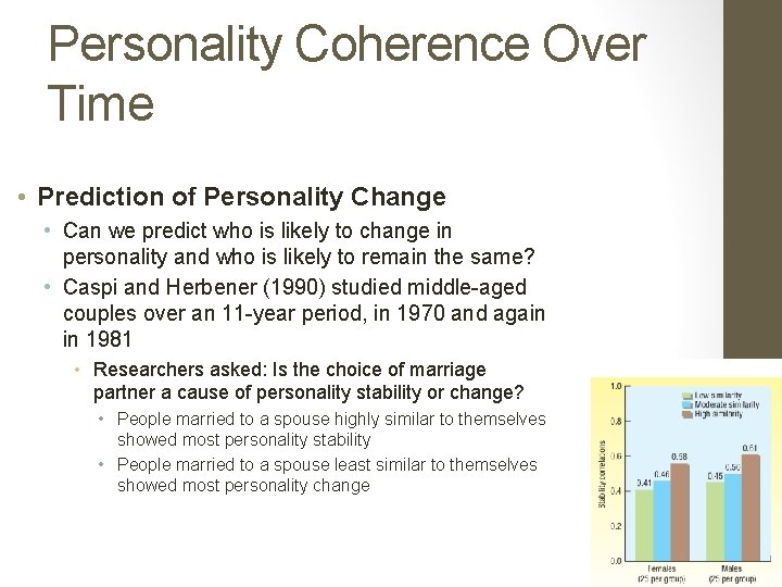 Personality Coherence Over Time • Prediction of Personality Change • Can we predict who