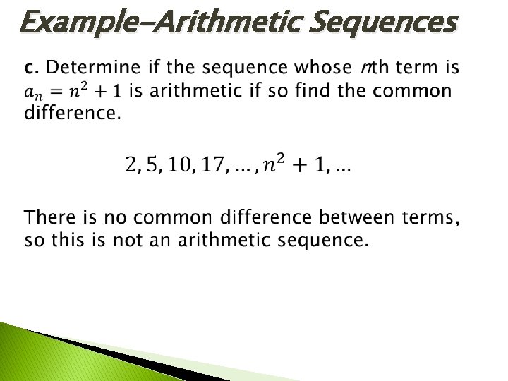 Example-Arithmetic Sequences 