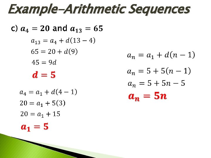 Example-Arithmetic Sequences 