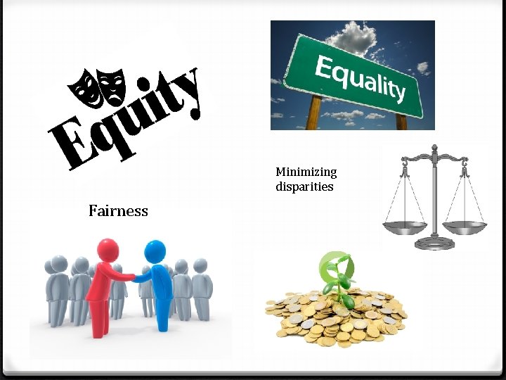 Minimizing disparities Fairness 