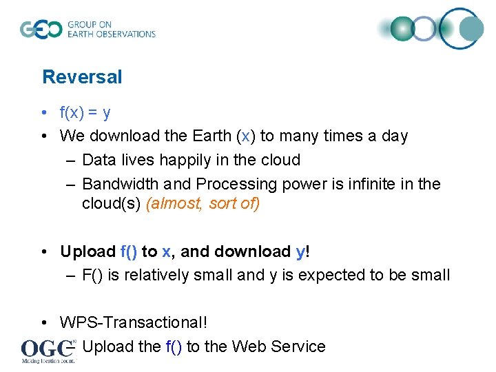 Reversal • f(x) = y • We download the Earth (x) to many times Reversal • f(x) = y • We download the Earth (x) to many times