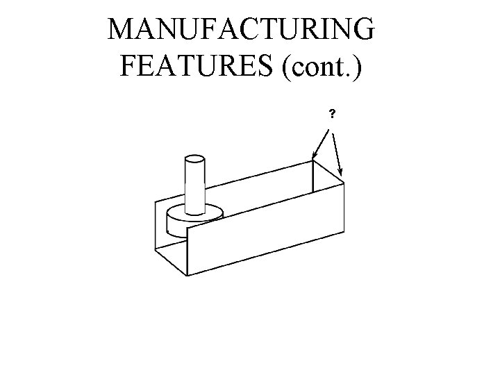 MANUFACTURING FEATURES (cont. ) ? 