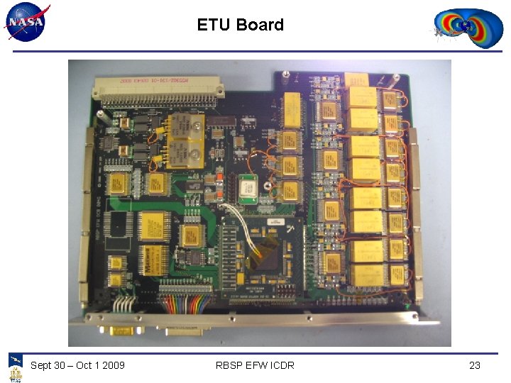 ETU Board Sept 30 – Oct 1 2009 RBSP EFW ICDR 23 