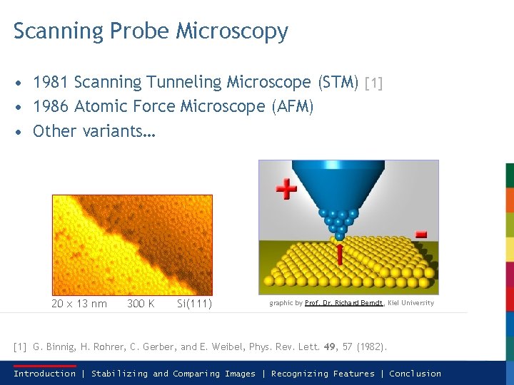 Scanning Probe Microscopy • 1981 Scanning Tunneling Microscope (STM) [1] • 1986 Atomic Force