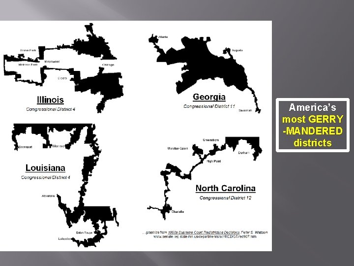 America’s most GERRY -MANDERED districts 