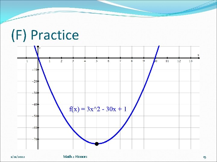 (F) Practice 1/21/2022 Math 2 Honors 15 (F) Practice 1/21/2022 Math 2 Honors 15