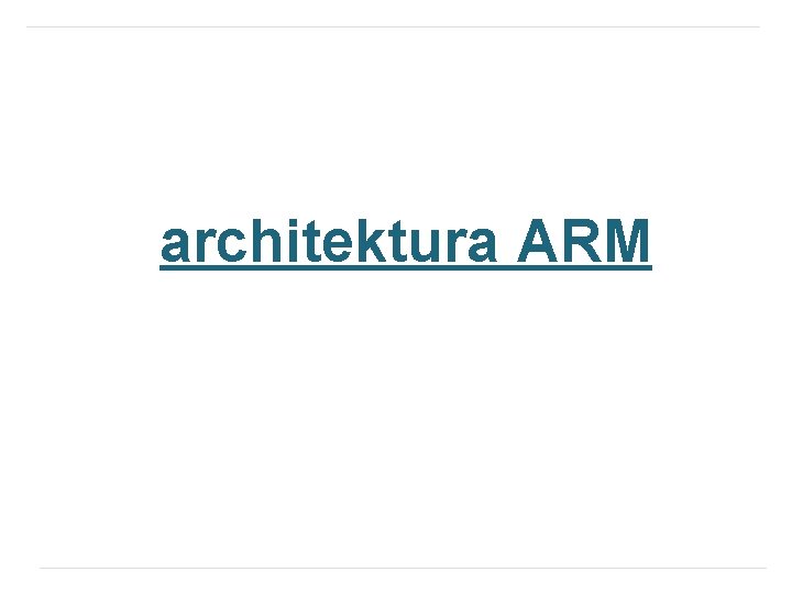 architektura ARM 