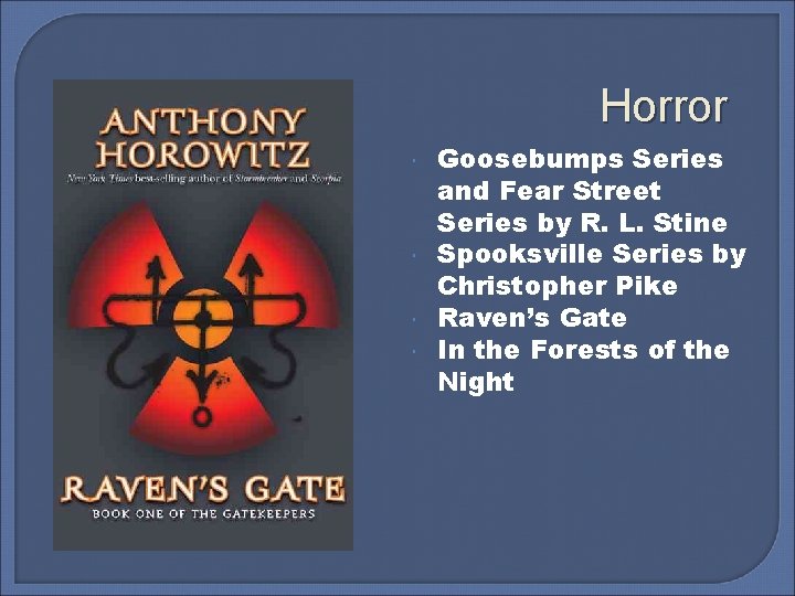 Horror Goosebumps Series and Fear Street Series by R. L. Stine Spooksville Series by
