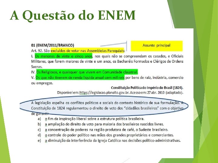 A Questão do ENEM 