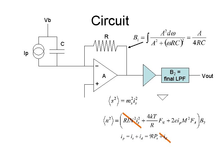 Circuit Vb R C Ip _ A + B 2 = final LPF Vout