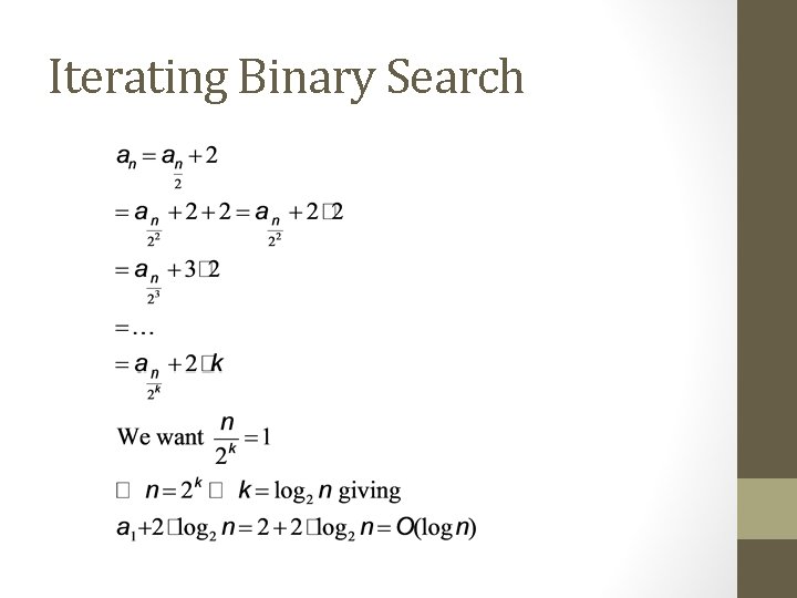 Iterating Binary Search 