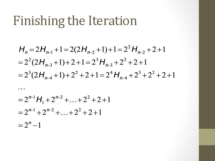 Finishing the Iteration 