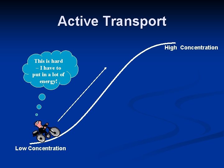 Active Transport High Concentration This is hard – I have to put in a