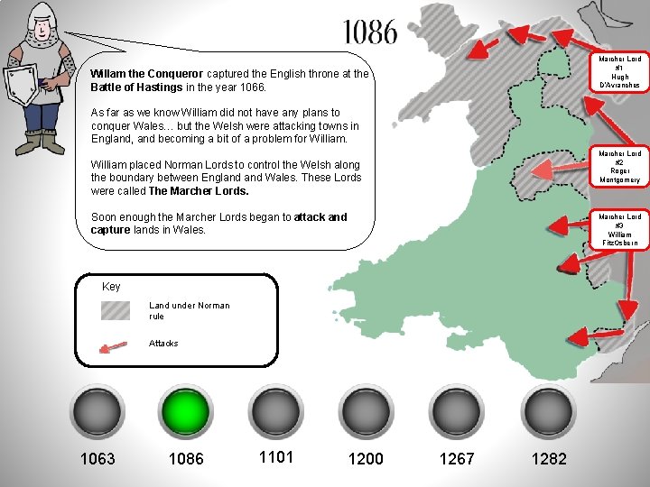 Marcher Lord #1 Hugh D’Avranches Willam the Conqueror captured the English throne at the