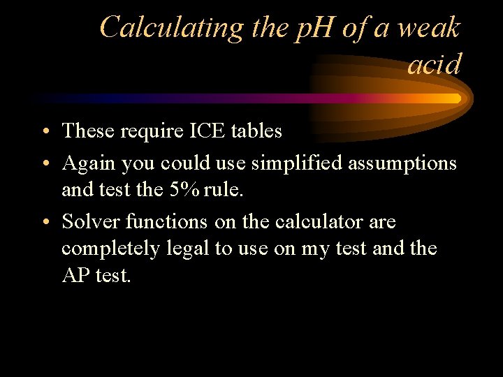 Acids and equilibrium Chapter 14 Acid dissociation equation