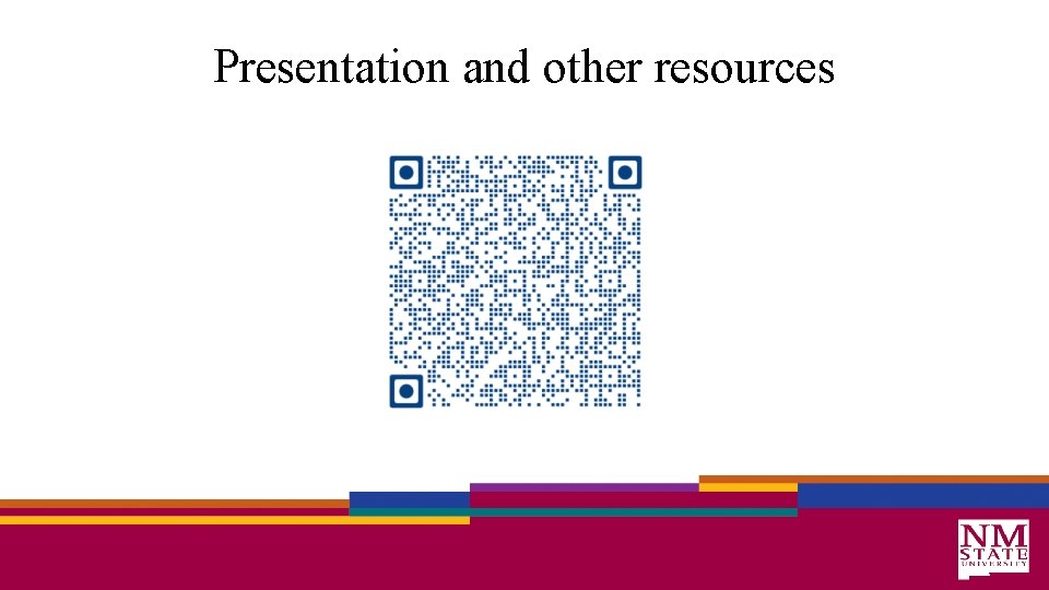 Presentation and other resources 