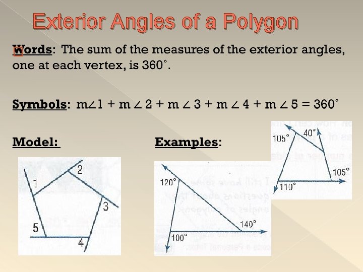 Exterior Angles of a Polygon � 