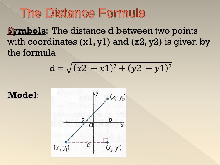 The Distance Formula � 