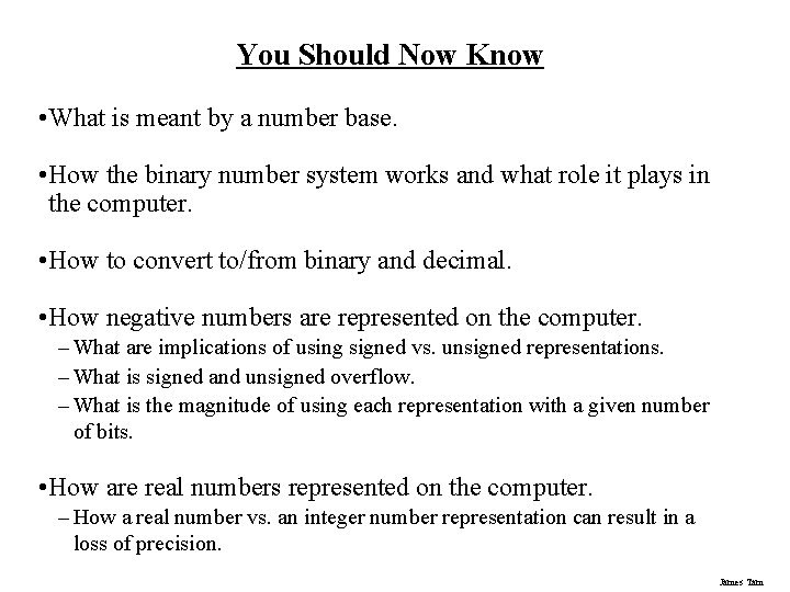 You Should Now Know • What is meant by a number base. • How You Should Now Know • What is meant by a number base. • How