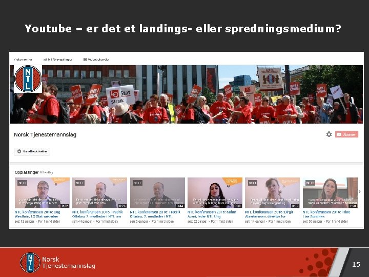 Youtube – er det et landings- eller spredningsmedium? 15 