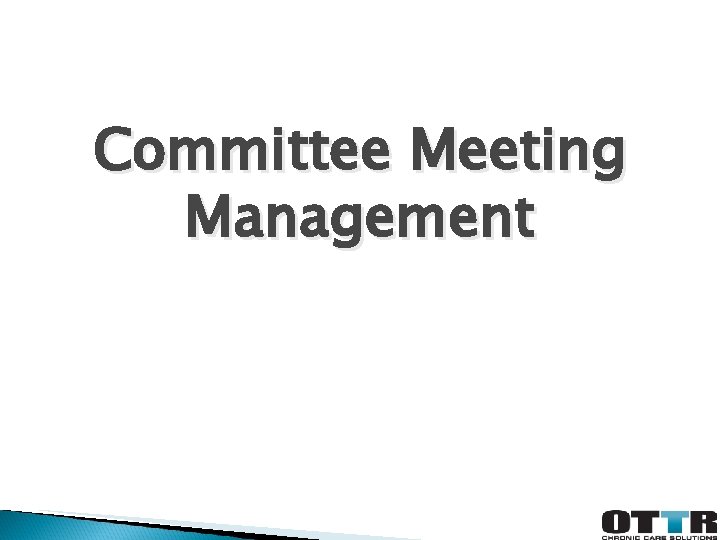 Committee Meeting Management 