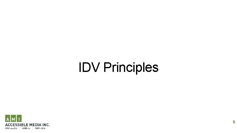 IDV Principles 5 
