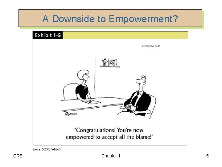 A Downside to Empowerment? ORB Chapter 1 15 