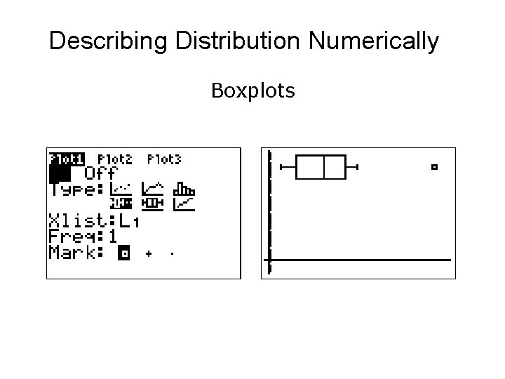 Describing Distribution Numerically Boxplots 