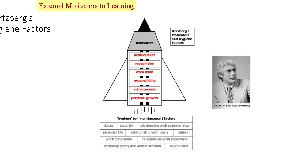 External Recognise Motivators they haveto failed Learning rtzberg’s giene Factors 