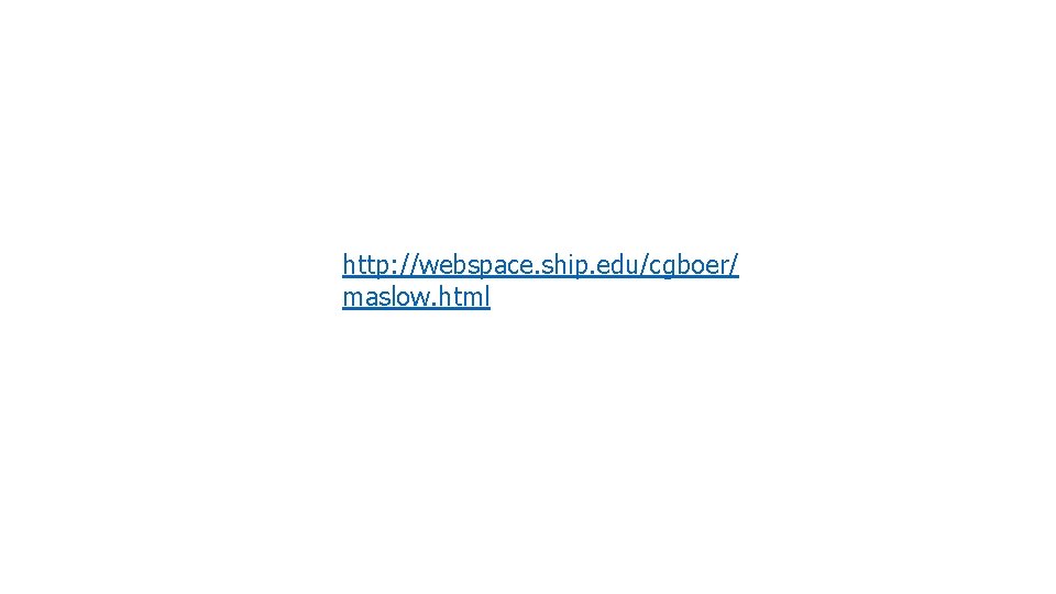 http: //webspace. ship. edu/cgboer/ maslow. html 