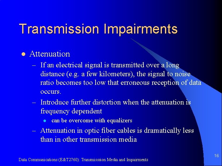 Transmission Line Impairments at Kyle Duncan blog