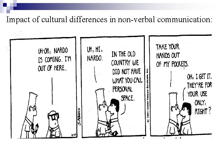 Impact of cultural differences in non-verbal communication: 