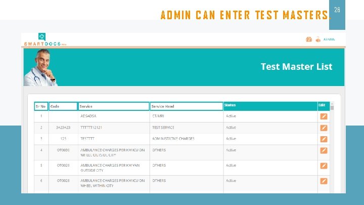 ADMIN CAN ENTER TEST MASTERS. 26 