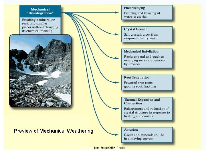 Preview of Mechanical Weathering Source: Tom Bean/DRK Photo 