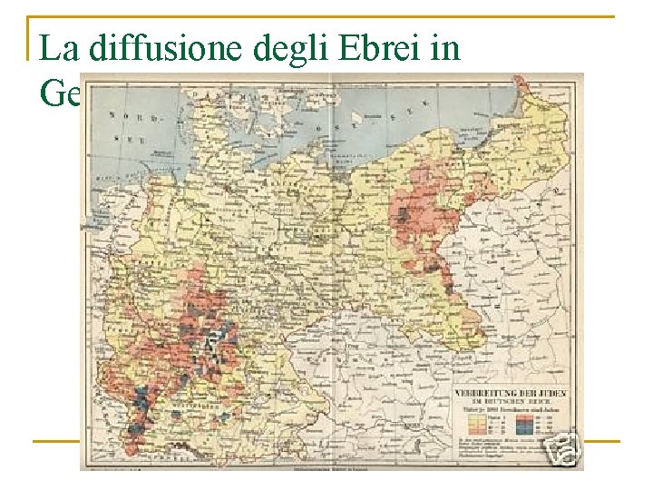 La diffusione degli Ebrei in Germania 