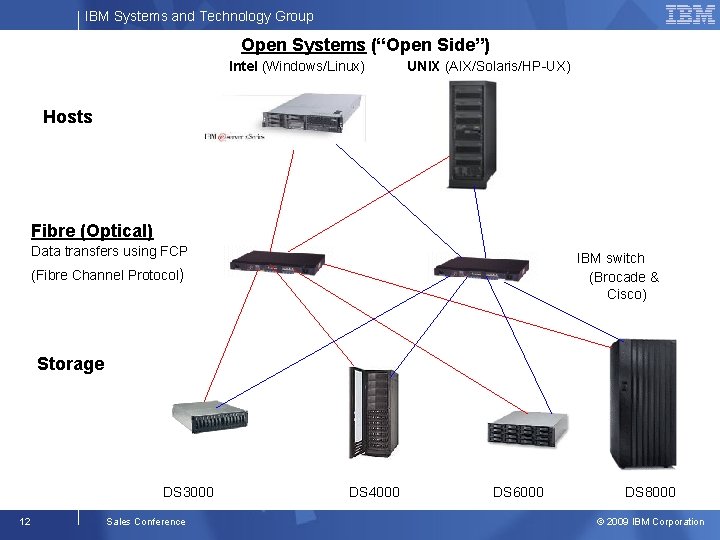 IBM Systems and Technology Group Open Systems (“Open Side”) Intel (Windows/Linux) UNIX (AIX/Solaris/HP-UX) Hosts