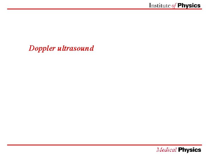 Doppler ultrasound 