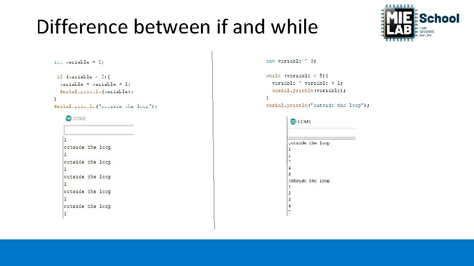 Difference between if and while 