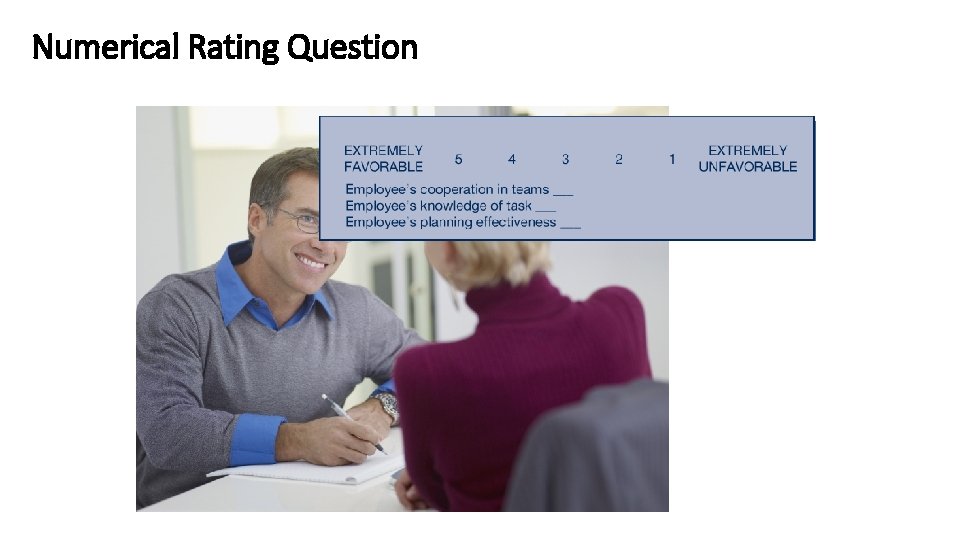 Numerical Rating Question 12 -50 