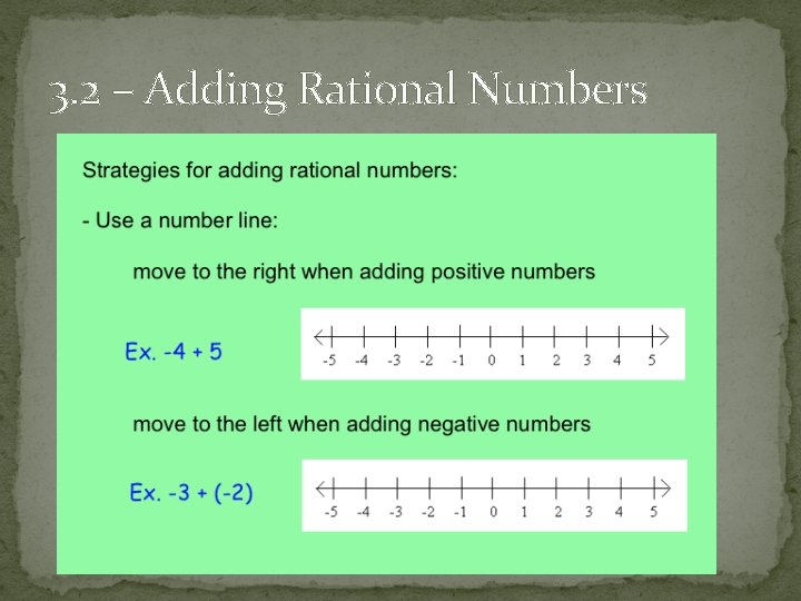 3. 2 – Adding Rational Numbers 