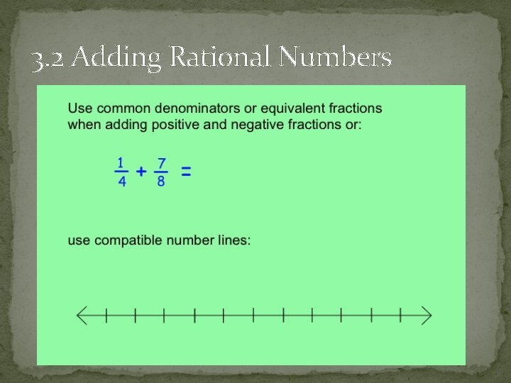 3. 2 Adding Rational Numbers 