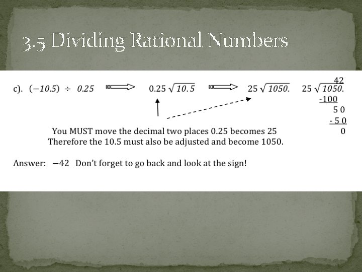 3. 5 Dividing Rational Numbers 