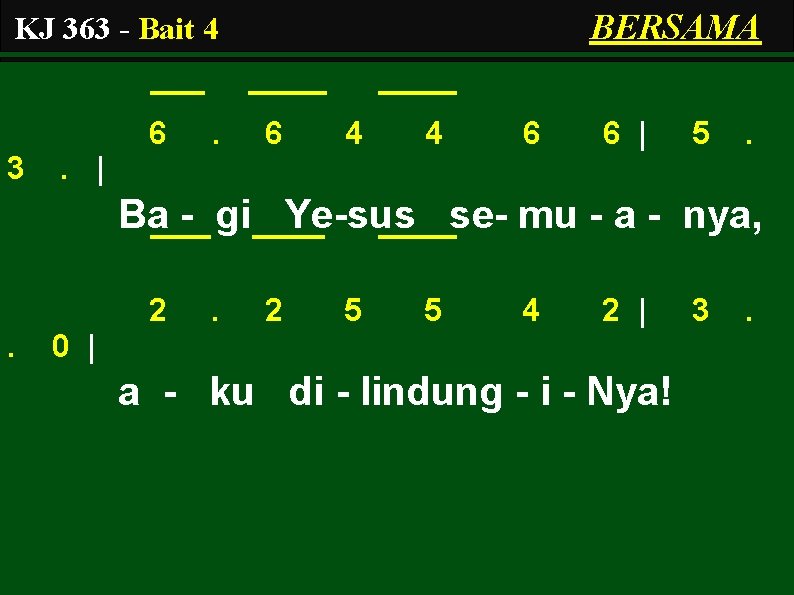 BERSAMA KJ 363 - Bait 4 6 3 . 6 4 4 6 6