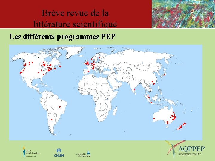 Brève revue de la littérature scientifique Les différents programmes PEP 