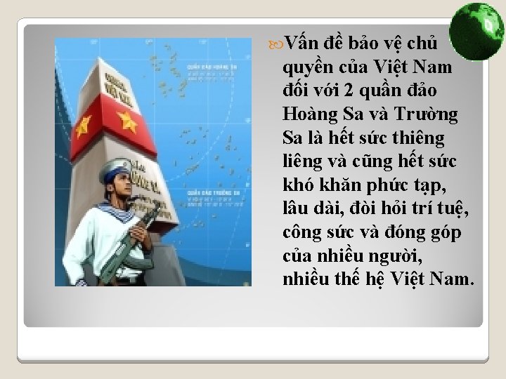  Vấn đề bảo vệ chủ quyền của Việt Nam đối với 2 quần