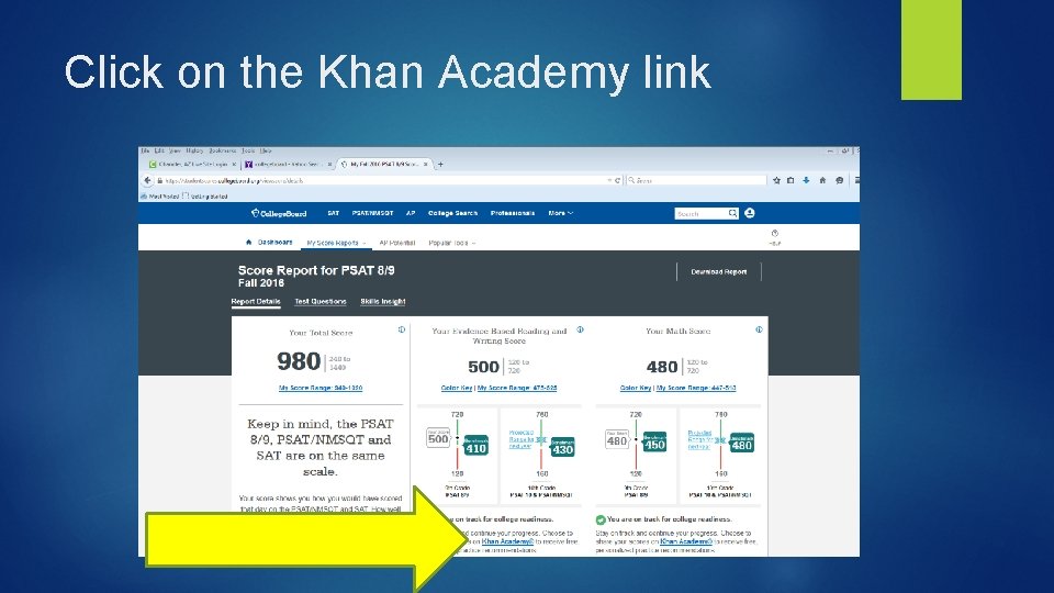 Click on the Khan Academy link 