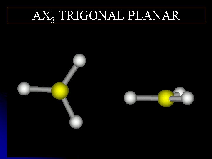 AX 3 TRIGONAL PLANAR ° 0 2 1 