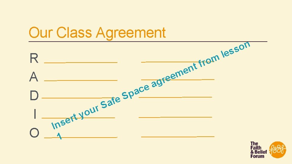 Our Class Agreement R A D I O t n e g a e